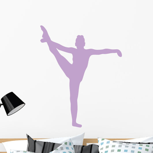 Gymnastics Silhouette Leg up Wall Decal