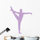 Gymnastics Silhouette Leg up Wall Decal
