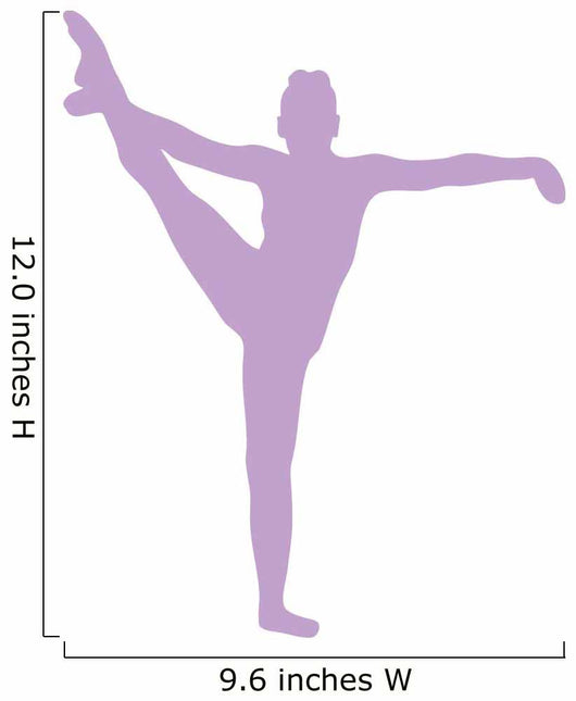 Gymnastics Silhouette Leg up Wall Decal