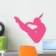 Gymnastics Flip Hot Pink Wall Decal