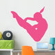 Gymnastics Flip Hot Pink Wall Decal