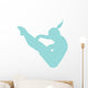 Gymnastics Silhouette Flip Blue Wall Decal