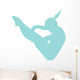 Gymnastics Silhouette Flip Blue Wall Decal