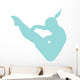 Gymnastics Silhouette Flip Blue Wall Decal