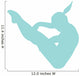 Gymnastics Silhouette Flip Blue Wall Decal