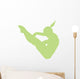 Gymnastics Silhouette Green Wall Decal