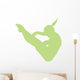 Gymnastics Silhouette Green Wall Decal