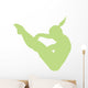 Gymnastics Silhouette Green Wall Decal