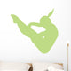 Gymnastics Silhouette Green Wall Decal