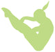 Gymnastics Silhouette Green Wall Decal