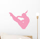 Gymnastics Silhouette Pink Wall Decal
