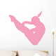 Gymnastics Silhouette Pink Wall Decal