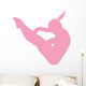 Gymnastics Silhouette Pink Wall Decal