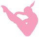 Gymnastics Silhouette Pink Wall Decal