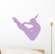 Gymnastics Silhouette Lavender Wall Decal