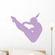 Gymnastics Silhouette Lavender Wall Decal
