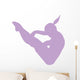 Gymnastics Silhouette Lavender Wall Decal