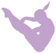 Gymnastics Silhouette Lavender Wall Decal