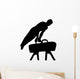 Male Gymnastics Silhouette Black Wall Decal