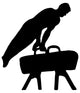 Male Gymnastics Silhouette Black Wall Decal