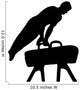 Male Gymnastics Silhouette Black Wall Decal