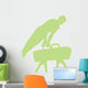 Male Gymnastics Silhouette Green Wall Decal