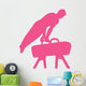 Male Gymnastics Silhouette Pink Wall Decal