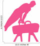 Male Gymnastics Silhouette Pink Wall Decal