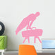 Male Gymnastics Silhouette Pink Wall Decal