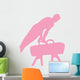 Male Gymnastics Silhouette Pink Wall Decal