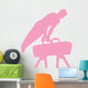 Male Gymnastics Silhouette Pink Wall Decal