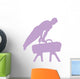 Male Gymnastics Silhouette Purple Wall Decal