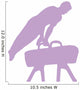 Male Gymnastics Silhouette Purple Wall Decal