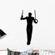 Gymnastics Olympic Rings Black Wall Decal
