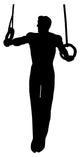 Gymnastics Olympic Rings Black Wall Decal