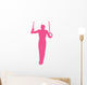 Gymnastics Olympic Rings Pink Wall Decal