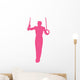 Gymnastics Olympic Rings Pink Wall Decal