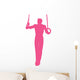 Gymnastics Olympic Rings Pink Wall Decal