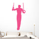 Gymnastics Olympic Rings Pink Wall Decal