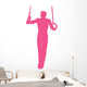 Gymnastics Olympic Rings Pink Wall Decal