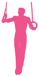 Gymnastics Olympic Rings Pink Wall Decal