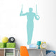 Gymnastics Olympic Rings Blue Wall Decal