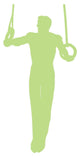 Gymnastics Olympic Rings Green Wall Decal