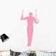 Gymnastics Olympic Rings Pink Wall Decal