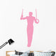 Gymnastics Olympic Rings Pink Wall Decal