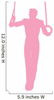 Gymnastics Olympic Rings Pink Wall Decal