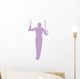 Gymnastics Olympic Rings Purple Wall Decal