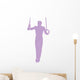 Gymnastics Olympic Rings Purple Wall Decal