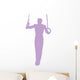 Gymnastics Olympic Rings Purple Wall Decal