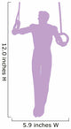 Gymnastics Olympic Rings Purple Wall Decal